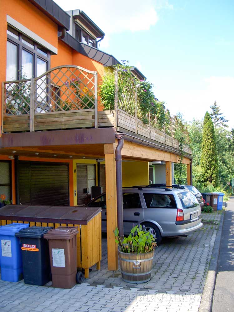 Carport in Kombination mit Dachterrasse (Würzburg)